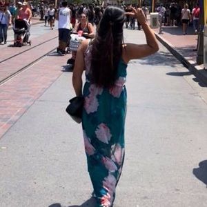 Long and flower dress for summer